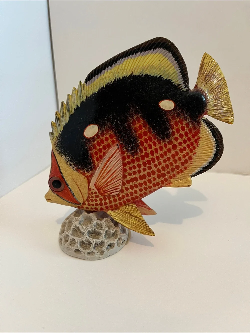 Decorative Red & Black Tropical Fish Ornament - Pets Fish